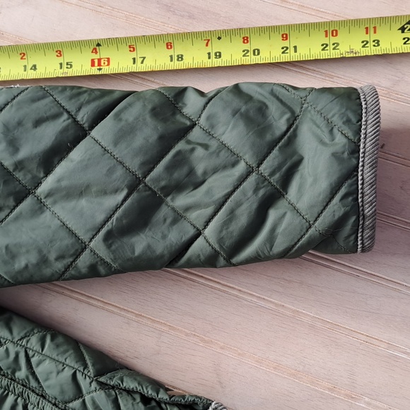 Jack Wills Cordings Quilted Barn Jacket Snap Zipper Elbow Patch Corduroy Collar - Picture 11 of 11